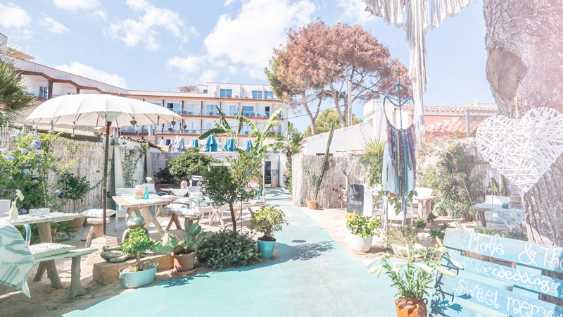 Der Hochzeitsgarten der Träumeria in Cala Ratjada auf Mallorca